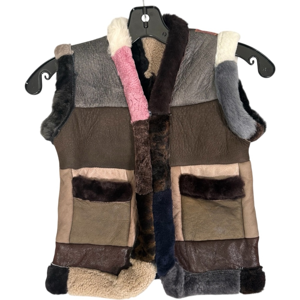 Sheepskin Patchwork Vest Boho Boys Girls L-ish
